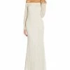 Adrianna Papell Embellished Off-The-Shoulder Gown