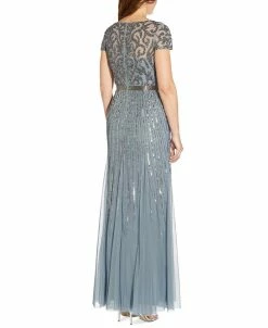 Adrianna Papell Embellished V-Neck Gown -Anne Klein Sales Store 20291455 fpx