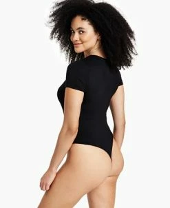 Bar III Short Sleeve Jersey Scoop-Neck Bodysuit, Created For Macy's -Anne Klein Sales Store 20316679 fpx