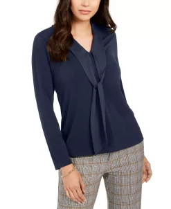 Charter Club Women's Tie Neck Top, Created For Macy's -Anne Klein Sales Store 20375955 fpx