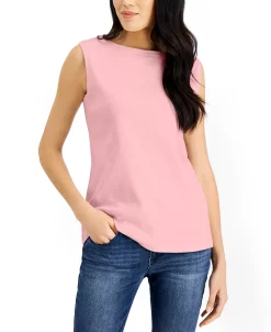 Karen Scott Cotton Boat-Neck Tank Top, Created For Macy's 18 Karen Scott Cotton Boat-Neck Tank Top, Created For Macy's -Anne Klein Sales Store 20382671 fpx