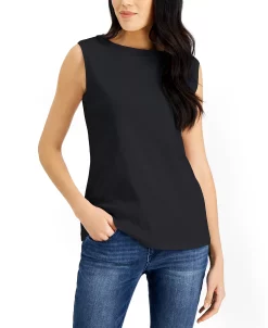 Karen Scott Cotton Boat-Neck Tank Top, Created For Macy's 14 Karen Scott Cotton Boat-Neck Tank Top, Created For Macy's -Anne Klein Sales Store 20382673 fpx