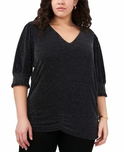 Vince Camuto Plus Size Metallic Banded Top