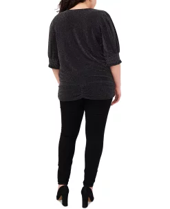 Vince Camuto Plus Size Metallic Banded Top -Anne Klein Sales Store 20432409 fpx