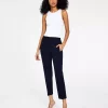 Bar III Women's Compression Straight-Leg Ankle Pants, Created For Macy's