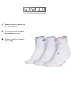ADIDAS Women's Cushioned II 3-Pack Low-Cut Socks -Anne Klein Sales Store 20492657 fpx