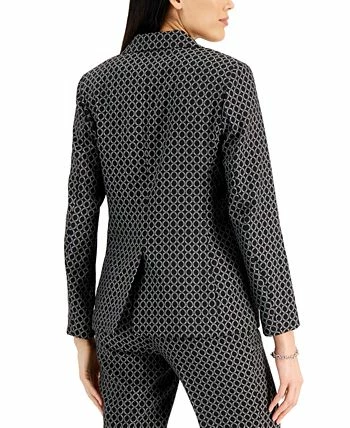 Kasper Ring-Print One-Button Blazer 2 Kasper Ring-Print One-Button Blazer - Image 2