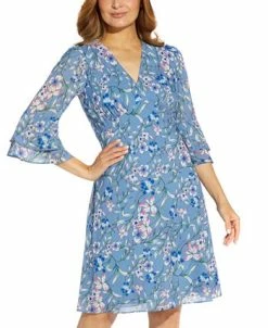 Adrianna Papell Floral-Print Fit & Flare Dress 11 Adrianna Papell Floral-Print Fit & Flare Dress -Anne Klein Sales Store 20903992 fpx