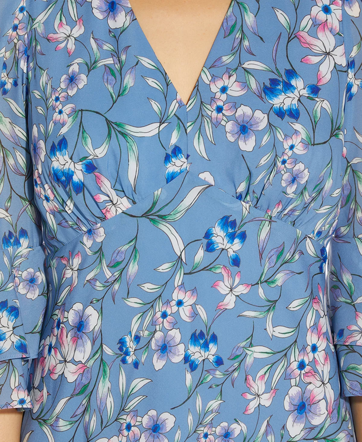 Adrianna Papell Floral-Print Fit & Flare Dress 6 Adrianna Papell Floral-Print Fit & Flare Dress - Image 6