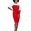 Kasper Colorblocked Sheath Dress