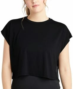 Champion Women's Mesh-Trim Cropped T-Shirt