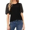 CeCe Lip-Dot Sleeve Top