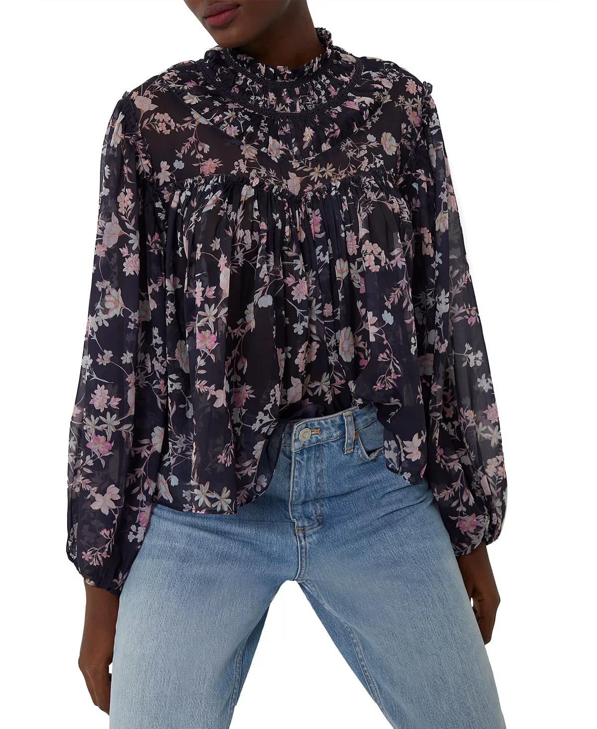 French Connection Kled Floral-Print Blouse 3 French Connection Kled Floral-Print Blouse - Image 3