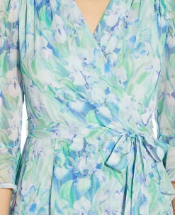 Adrianna Papell Floral-Print Wrap-Style Cocktail Dress -Anne Klein Sales Store 21029621 fpx