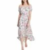 Bar III Women's Floral-Print Off-The-Shoulder Dress, Created For Macy's