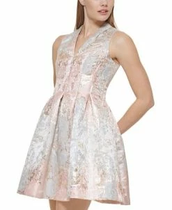 Vince Camuto Jacquard Fit & Flare Dress -Anne Klein Sales Store 21227914 fpx