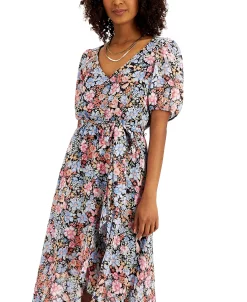 INC International Concepts Printed Ruffled Faux-Wrap Dress, Created For Macy's 8 INC International Concepts Printed Ruffled Faux-Wrap Dress, Created For Macy's -Anne Klein Sales Store 21229704 fpx