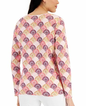 Karen Scott Women's Catalina Printed Top, Created For Macy's 2 Karen Scott Women's Catalina Printed Top, Created For Macy's - Image 2