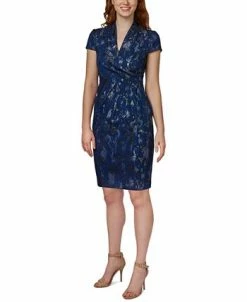 Adrianna Papell Surplice Sheath Dress -Anne Klein Sales Store 21261941 fpx 1