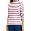 Karen Scott Women's Desert Stripe Mock-Neck Top, Created For Macy's