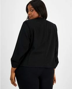 Bar III Plus Size Ruched Sleeve Blazer, Created For Macy's -Anne Klein Sales Store 21430556 fpx