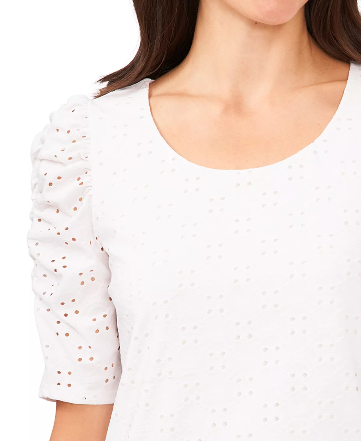 CeCe Women's Eyelet-Embroidered Top 4 CeCe Women's Eyelet-Embroidered Top - Image 4