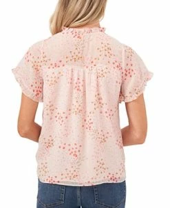 CeCe Women's Ruffled Tie V-Neck Top -Anne Klein Sales Store 21477977 fpx