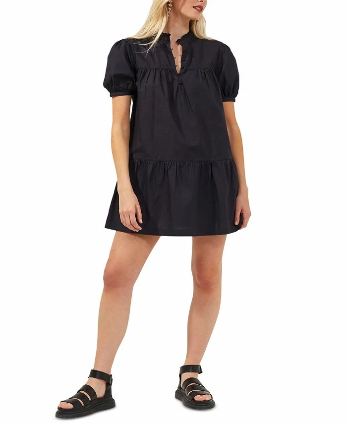 French Connection Puffed-Sleeve Mini Dress 1 French Connection Puffed-Sleeve Mini Dress