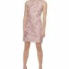 Vince Camuto Embroidered-Mesh Shift Dress