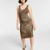 Bar III Cheetah-Print Sleeveless Bodycon Midi Dress, Created For Macy's