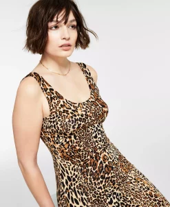 Bar III Cheetah-Print Sleeveless Bodycon Midi Dress, Created For Macy's -Anne Klein Sales Store 21545695 fpx