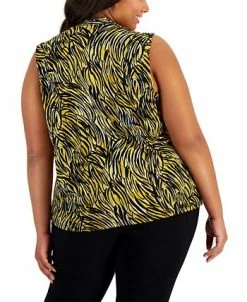 Kasper Plus Size Printed Sleeveless Top -Anne Klein Sales Store 21555751 fpx