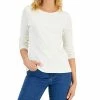 Charter Club Pima Cotton Long-Sleeve Top, Created For Macy's
