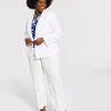 Kasper Plus Size Blazer, Printed Cowlneck Top & Modern Dress Pants