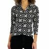 Charter Club Women's 3/4-Sleeve Printed Knit Top, Created For Macy's