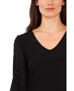 CeCe Women's V-neck Clip Dot Sleeve Top -Anne Klein Sales Store 21593081 fpx
