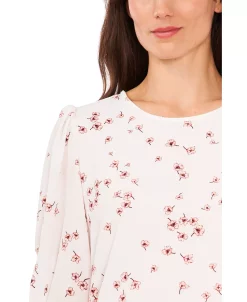 CeCe Women's Bow Detail Printed Puff Sleeve Blouse Top 7 CeCe Women's Bow Detail Printed Puff Sleeve Blouse Top -Anne Klein Sales Store 21593092 fpx