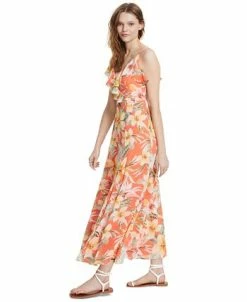 Bar III Women's Floral-Print Ruffled Maxi Dress, Created For Macy's -Anne Klein Sales Store 21595470 fpx