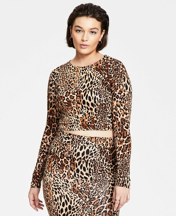 Bar III Women's Long-Sleeve Crop Top, Created For Macy's 1 Bar III Women's Long-Sleeve Crop Top, Created For Macy's