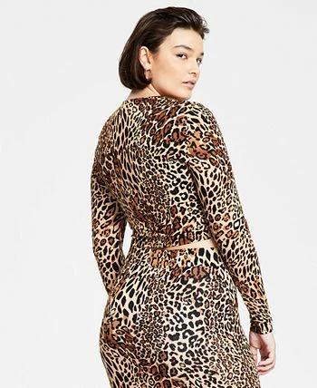 Bar III Women's Long-Sleeve Crop Top, Created For Macy's 2 Bar III Women's Long-Sleeve Crop Top, Created For Macy's - Image 2