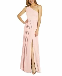 Adrianna Papell One-Shoulder Chiffon Gown