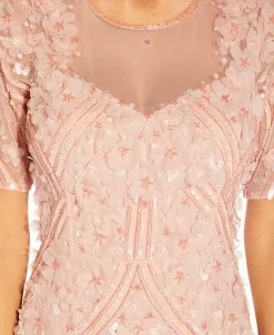 Adrianna Papell Women's Floral-Appliqué Beaded Cocktail Dress 6 Adrianna Papell Women's Floral-Appliqué Beaded Cocktail Dress -Anne Klein Sales Store 21714504 fpx