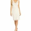 Adrianna Papell Women's Beaded V-Neck Dress
