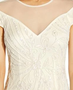 Adrianna Papell Women's Illusion-Trim Beaded Dress -Anne Klein Sales Store 21714541 fpx