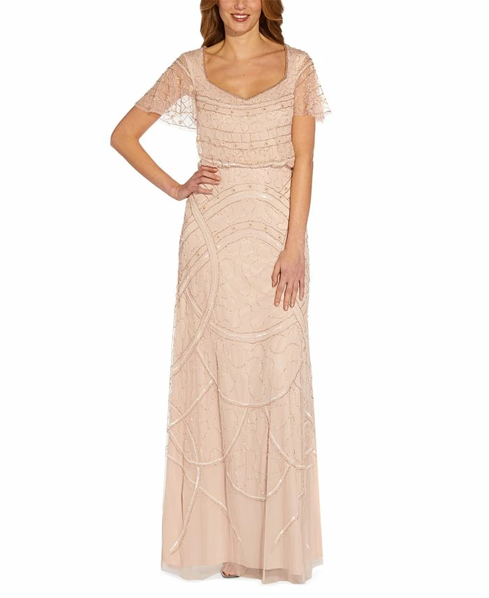Adrianna Papell Blouson Beaded Gown 1 Adrianna Papell Blouson Beaded Gown