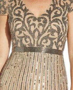 Adrianna Papell Embellished V-Neck Gown -Anne Klein Sales Store 21714871 fpx