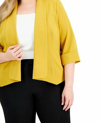 Kasper Plus Size Open-Front Soft Blazer 7 Kasper Plus Size Open-Front Soft Blazer - Image 7