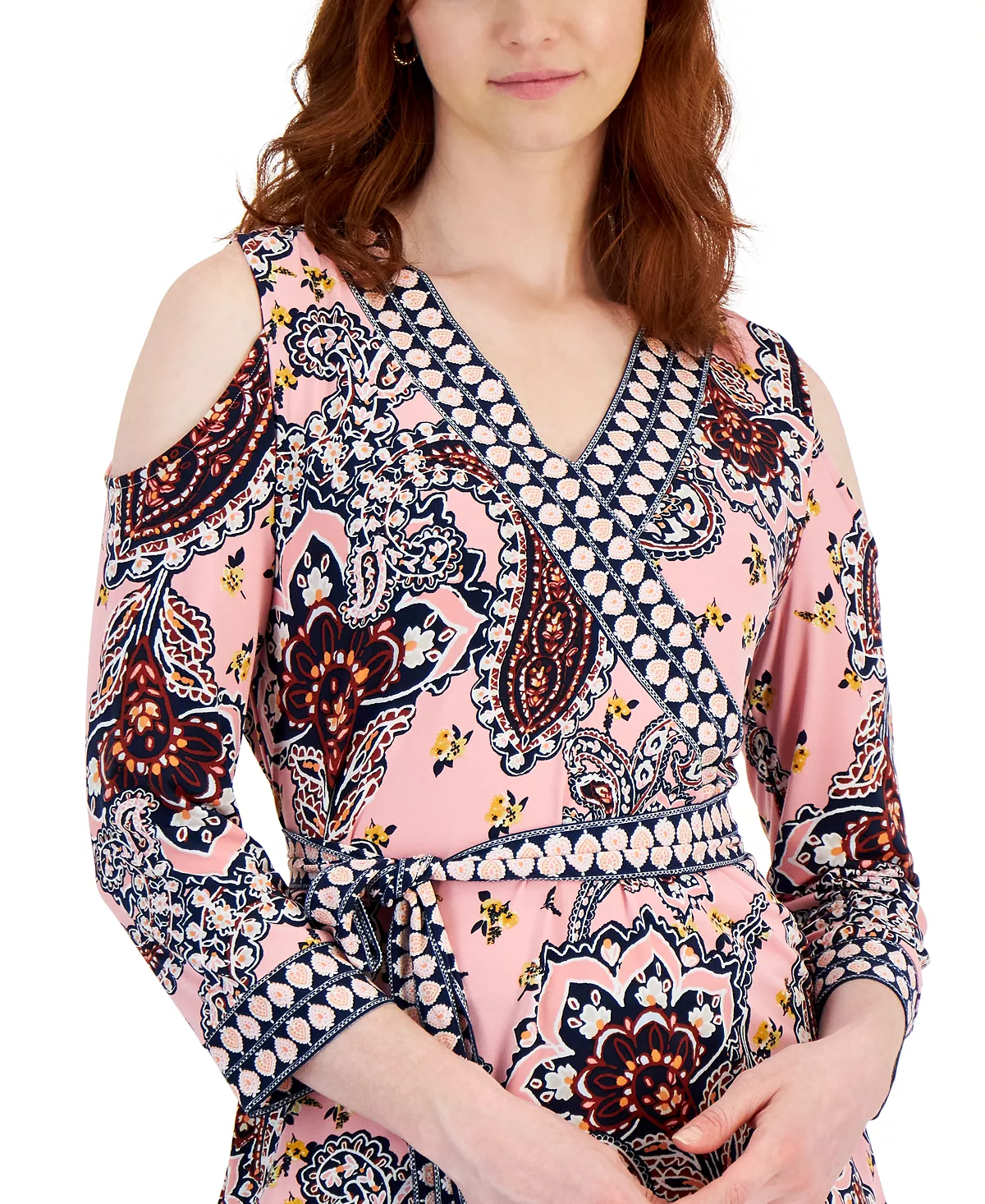 JM Collection Women's Nancy Border-Print Top, Created For Macy's 2 JM Collection Women's Nancy Border-Print Top, Created For Macy's - Image 2