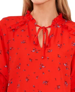 CeCe Women's Tie-Neck Floral-Print Blouse -Anne Klein Sales Store 21731199 fpx