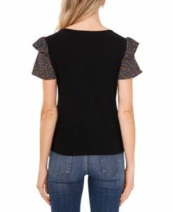 CeCe Women's Mixed-Media Top -Anne Klein Sales Store 21731445 fpx